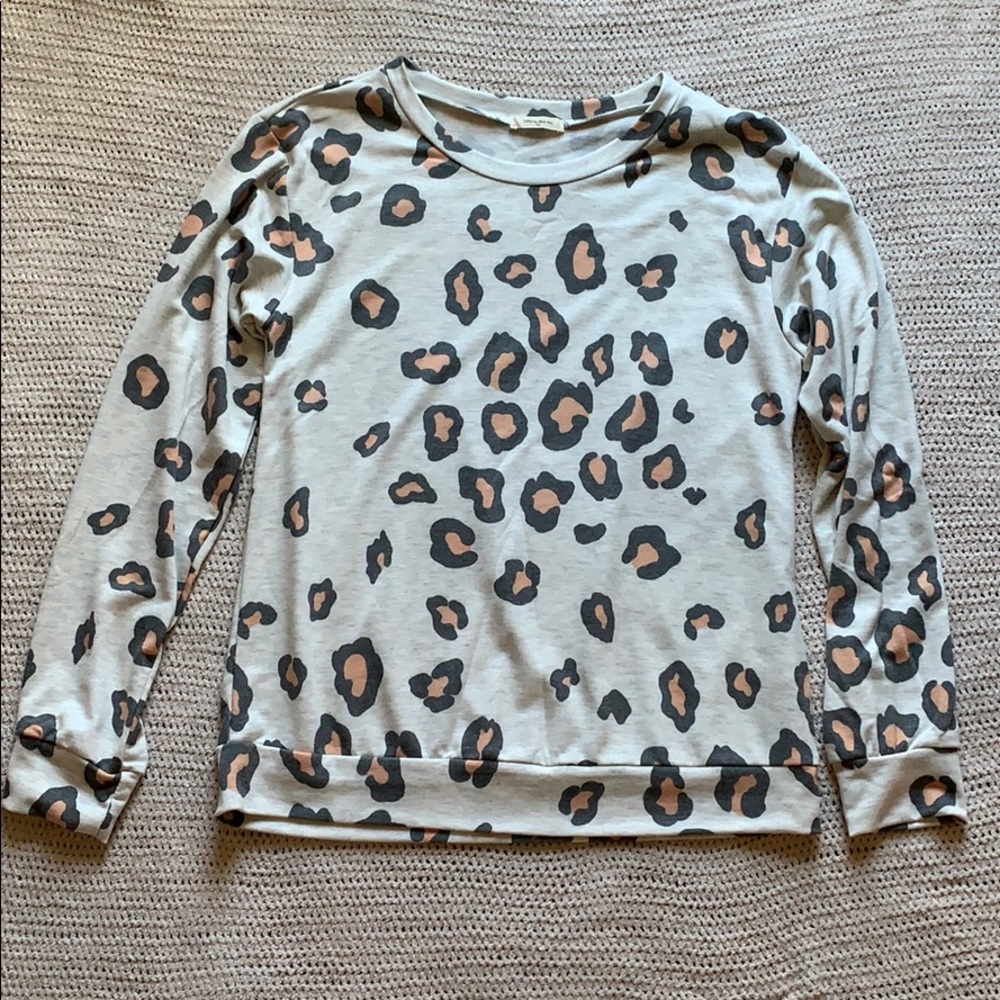 Boutique Animal Print Long Sleeve Tee